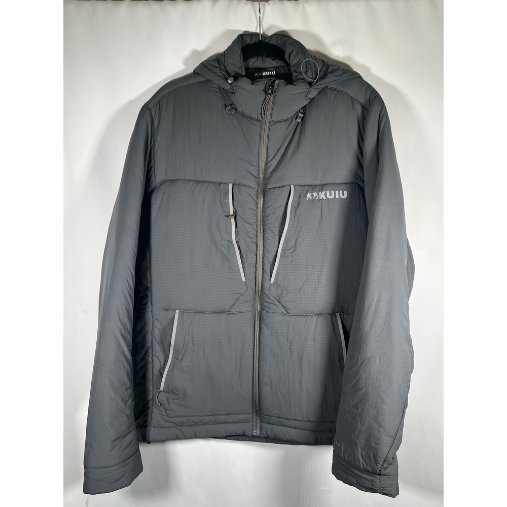 Kuiu Kenai Hood Jacket Mens XXL Gray Toray Insulated Puffy Hunting Coat Q1 1520